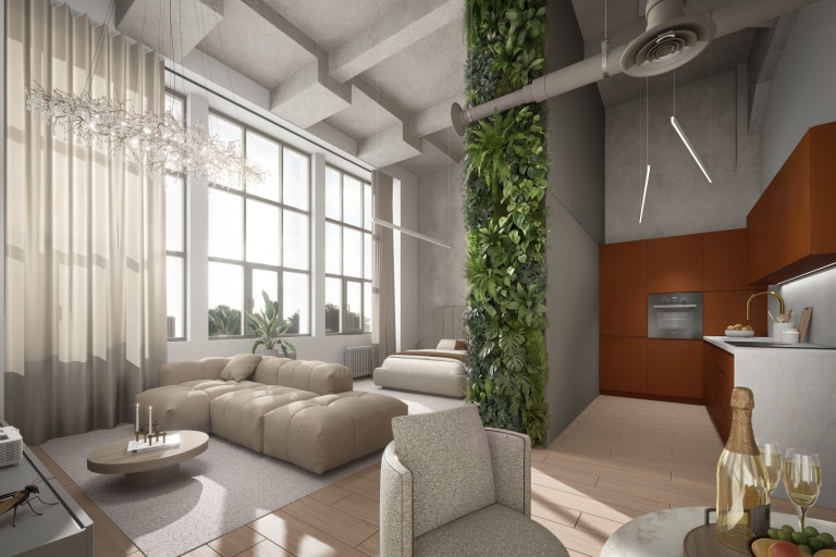 Aj 1-izbový loft môže pôsobiť veľkoryso